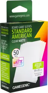 50 Pochettes Standard American-Sized Boardgame Matte Non-Glare 59 x 91 mm (Nouveau Packaging) - Gamegenic