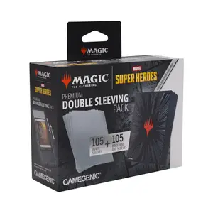 2x 105 Pochettes Premium Double Sleeving Pack Marvel Super Heroes - Noir - Gamegenic