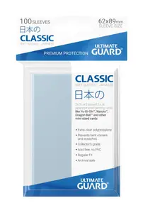 100 pochettes Classic Soft Sleeves format japonais Transparent - Ultimate Guard