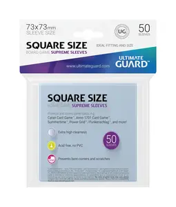 50 pochettes Supreme format Carré (73 x 73 mm) Clear - Ultimate Guard
