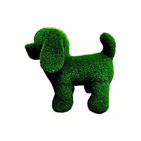 Chien debout en gazon synthétique h.50 cm