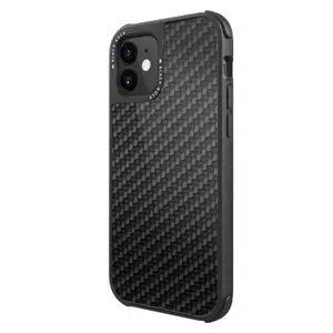 Coque de protection 'Robust Real Carbon' pour iPhone 12 mini, noir