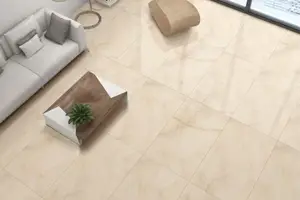 Carrelage de sol intérieur "Onyx" beige 60 x 120 cm