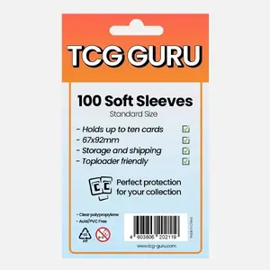 100 pochettes Classic Soft format Standard Clear - TCG Guru