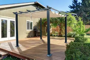 Pergola aluminium 3 X 3 m avec toile coulissante