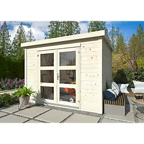 Abri de jardin en bois Olivia Palmako simple vitrage surface extérieure totale 6.1m²