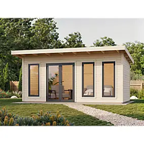 Abri de jardin en bois Aurélia Palmako surface extérieure totale 23.2m²