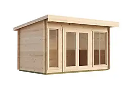 Abri de jardin en bois Dorset 1 Lasita Maja surface totale extérieure 13,82m²