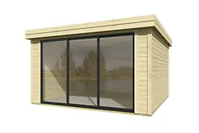 Abri de jardin en bois Scala 3 Lasita Maja surface totale extérieure 16,2m²