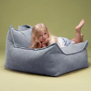 Fauteuil pouf Blueberry velours côtelé