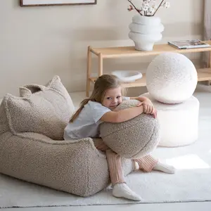 Fauteuil pouf Biscuit molletonné