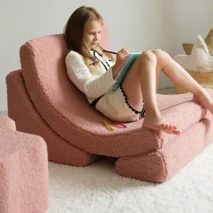 Fauteuil Moon Guava Pink molletonné