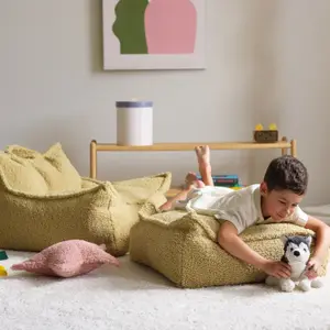 Pouf Ottoman Square Matcha molletonné