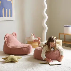 Pouf Ottoman Guava Pink molletonné