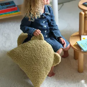 Coussin ours Matcha molletonné
