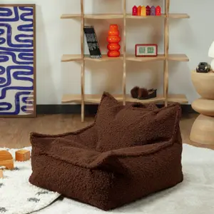 Fauteuil pouf Warm Hazel molletonné