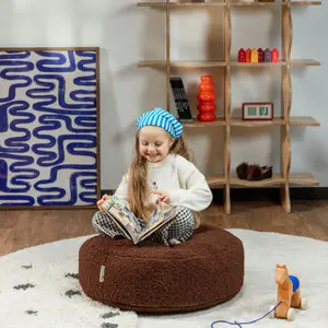 Pouf Ottoman Warm Hazel molletonné