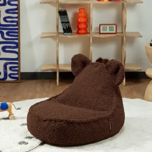 Pouf ours Warm Hazel molletonné