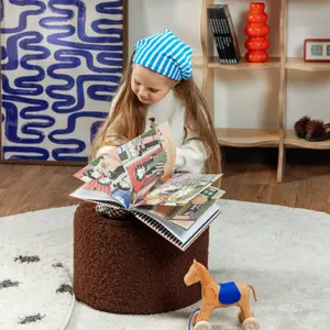 Pouf Warm Hazel molletonné