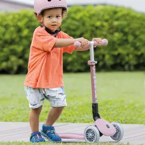 Trottinette Junior Foldable Ecologic Lights Framboise