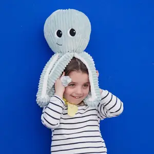 Peluche géante Filou la pieuvre et son bébé menthe (45 cm)