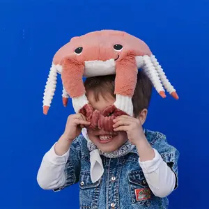 Peluche Cassecou le crabe et son bébé terracotta (39 cm)
