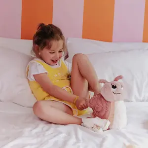 Peluche Speedou l'escargot maman et bébé rose (25 cm)