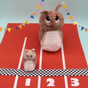 Peluche Speedou l'escargot maman et bébé brun (25 cm)