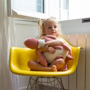 Peluche géante Les Ptipotos Sauvenou maman-bébé tortue rose (49 cm)