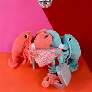 Peluche Iloveyou maman et bébé Les Ptipotos Aqua (48 cm)