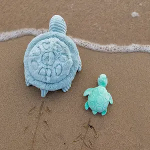 Peluche Les Ptipotos Sauvenou maman et bébé tortue menthe (29 cm)