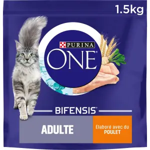 PURINA ONE Bifensis Croquettes au poulet céréales pour chat 1,5kg