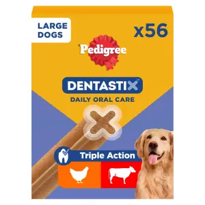 PEDIGREE Dentastix batônnets hygiène bucco-dentaire pour grand chien 56 sticks 2.16kg