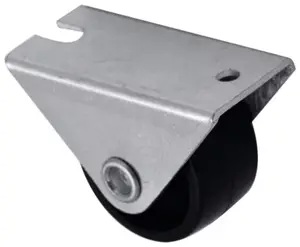 Roulette fixe PP noir - Ø 2,5 cm - 10 kg