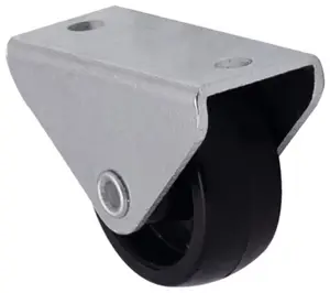 Roulette fixe nylon noir - Ø 3 cm - 15 kg