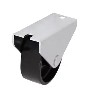 Roulette fixe nylon noir - Ø 4,5 cm - 20 kg