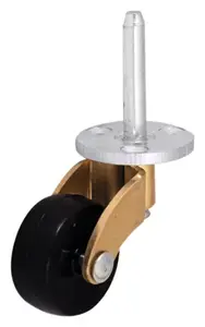 Roulette pivotante nylon noir - Ø. 3 cm - 10 kg