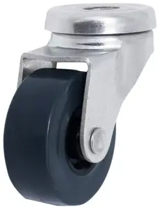 Roulette pivotante PVC gris - Ø 4 cm - 18 kg