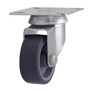Roulette pivotante PU gris - Ø 5 cm - 30 kg
