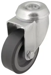 Roulette pivotante TPR gris - Ø 6 cm - 50 kg