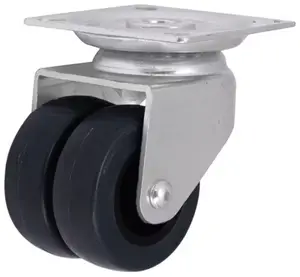 Roulette pivotante TPR gris - Ø 5 cm - 40 kg