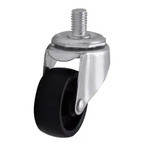Roulette pivotante PP noir - Ø. 4 cm - 20 kg