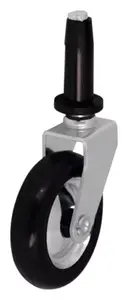 Roulette pivotante PVC noir - Ø. 5 cm - 15 kg