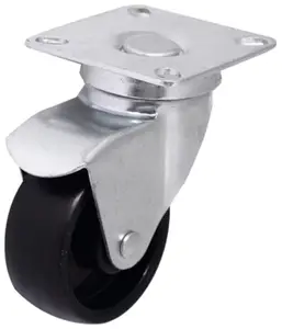Roulette pivotante PP noir - Ø. 4,1 cm - 20 kg