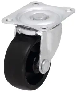 Roulette pivotante PP noir - Ø 3,8 cm - 20 kg