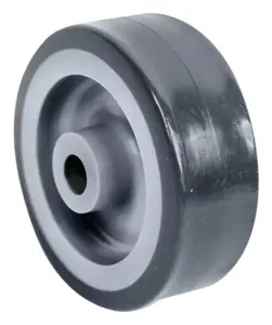 Roulette fixe PVC gris - Ø 6 cm - 40 kg