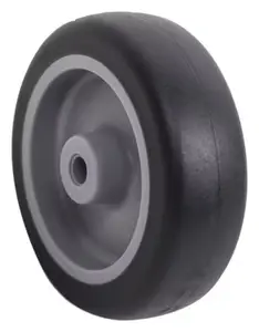 Roulette fixe PVC noir - Ø 7,5 cm - 45 kg