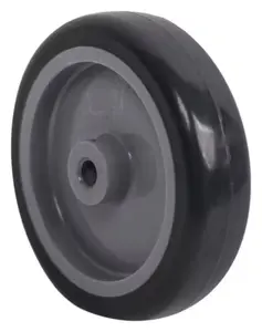 Roulette fixe PVC gris - Ø 10 cm - 55 kg