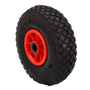 Pneu caoutchouc et PP rouge - Ø 26 cm - 136 kg
