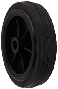 Roulette caoutchouc + PP noir - Ø 12,5 cm - 50 kg